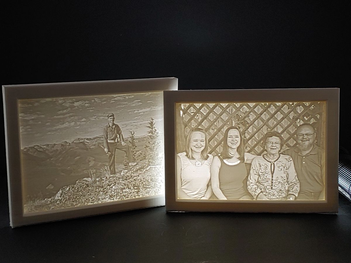 Framed Lithophane Up to 4x6 (24 sq in)